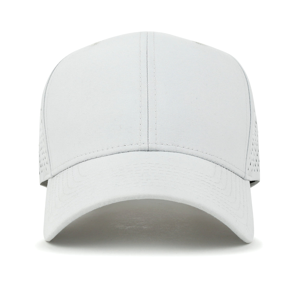 ililily 10 Bulk Pack Blank Six Panel Basic Baseball Cap Laser Cut Hole Back Hat
