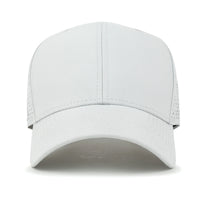 ililily 10 Bulk Pack Blank Six Panel Basic Baseball Cap Laser Cut Hole Back Hat
