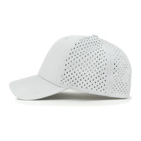 ililily 10 Bulk Pack Blank Six Panel Basic Baseball Cap Laser Cut Hole Back Hat