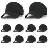 ililily 10 Bulk Pack Blank Six Panel Basic Baseball Cap Laser Cut Hole Back Hat