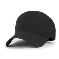 ililily 10 Bulk Pack Blank Six Panel Basic Baseball Cap Laser Cut Hole Back Hat