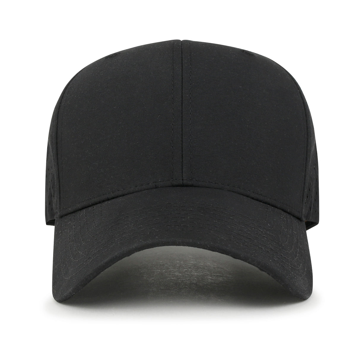 ililily 10 Bulk Pack Blank Six Panel Basic Baseball Cap Laser Cut Hole Back Hat