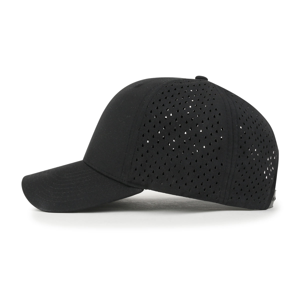 ililily 10 Bulk Pack Blank Six Panel Basic Baseball Cap Laser Cut Hole Back Hat