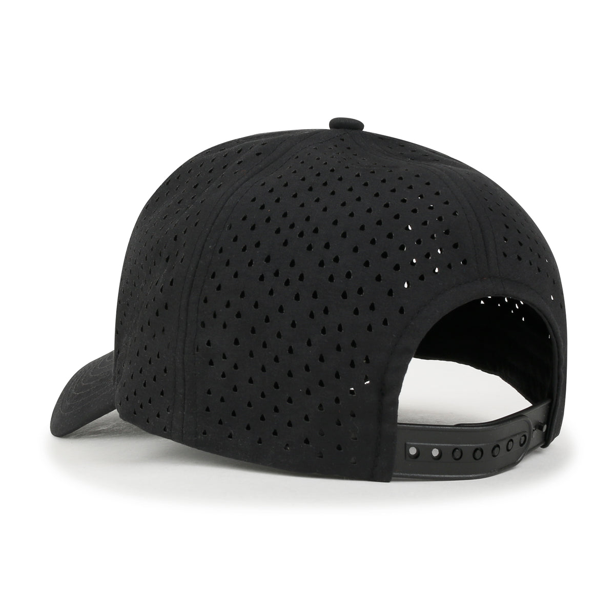 ililily 10 Bulk Pack Blank Six Panel Basic Baseball Cap Laser Cut Hole Back Hat