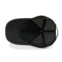 ililily 10 Bulk Pack Blank Six Panel Basic Baseball Cap Laser Cut Hole Back Hat