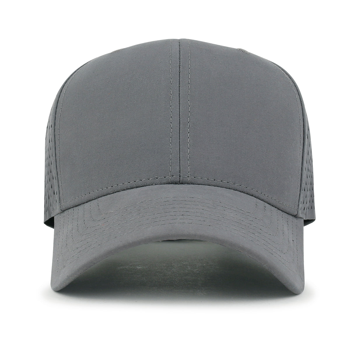 ililily 10 Bulk Pack Blank Six Panel Basic Baseball Cap Laser Cut Hole Back Hat