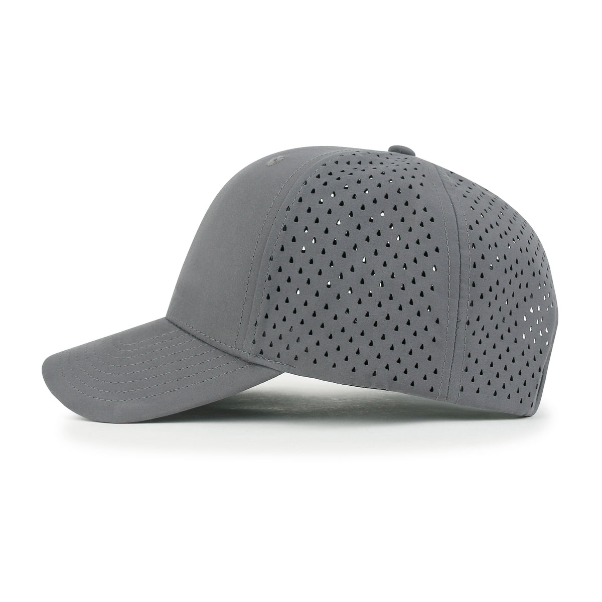 ililily 10 Bulk Pack Blank Six Panel Basic Baseball Cap Laser Cut Hole Back Hat