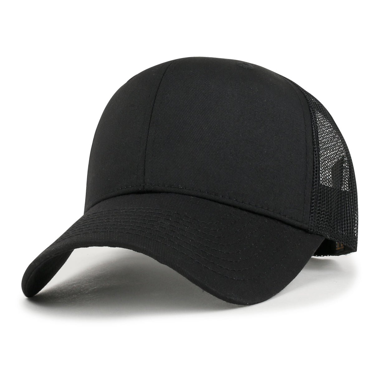 ililily Blank Six Panel Mesh Back Baseball Cap Basic Snap Back Trucker Hat