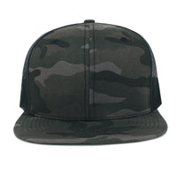 ililily Blank Six Panel Mesh Back Baseball Cap Basic Snap Back Flat Brim Hat