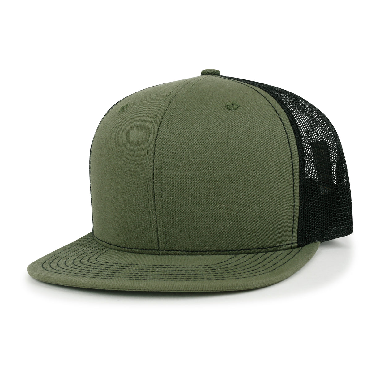 ililily Blank Six Panel Mesh Back Baseball Cap Basic Snap Back Flat Brim Hat