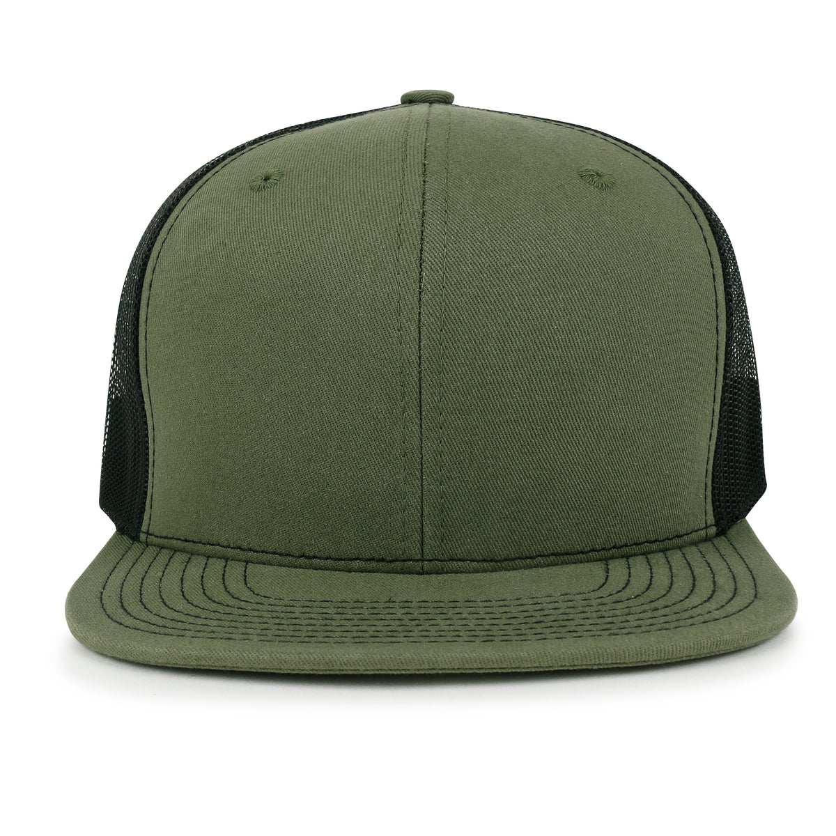 ililily Blank Six Panel Mesh Back Baseball Cap Basic Snap Back Flat Brim Hat