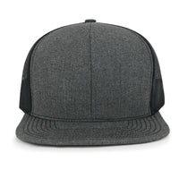 ililily Blank Six Panel Mesh Back Baseball Cap Basic Snap Back Flat Brim Hat