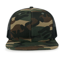 ililily Blank Six Panel Mesh Back Baseball Cap Basic Snap Back Flat Brim Hat