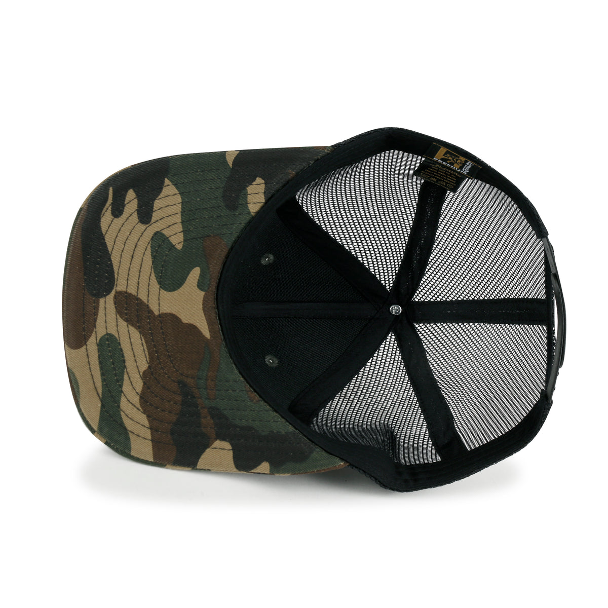 ililily Blank Six Panel Mesh Back Baseball Cap Basic Snap Back Flat Brim Hat