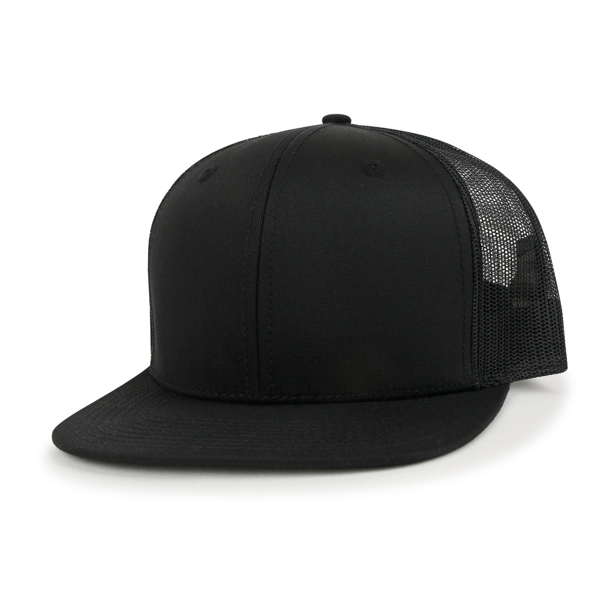 ililily Blank Six Panel Mesh Back Baseball Cap Basic Snap Back Flat Brim Hat