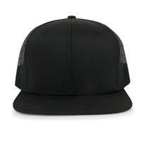 ililily Blank Six Panel Mesh Back Baseball Cap Basic Snap Back Flat Brim Hat