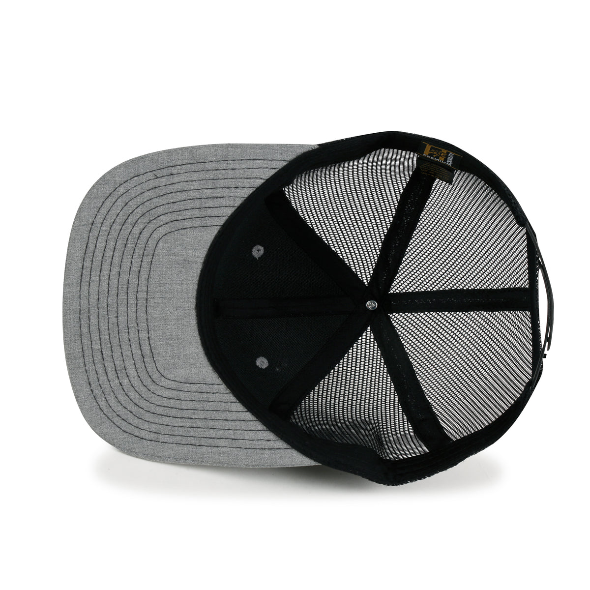 ililily Blank Six Panel Mesh Back Baseball Cap Basic Snap Back Flat Brim Hat