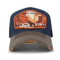 ililily Premium Grand Canyon Embroidery Baseball Cap Structured Trucker Hat