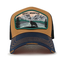 ililily Premium Rocky Mountain Embroidery Baseball Cap Structured Trucker Hat