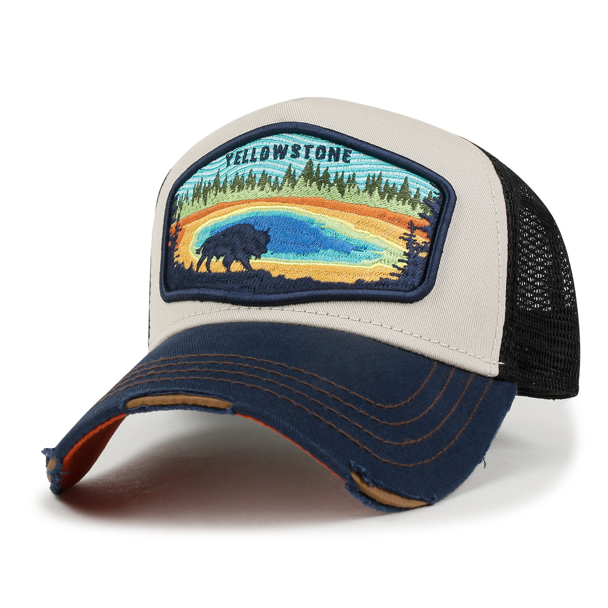 ililily Premium Yellowstone Embroidery Baseball Cap Structured Trucker Hat