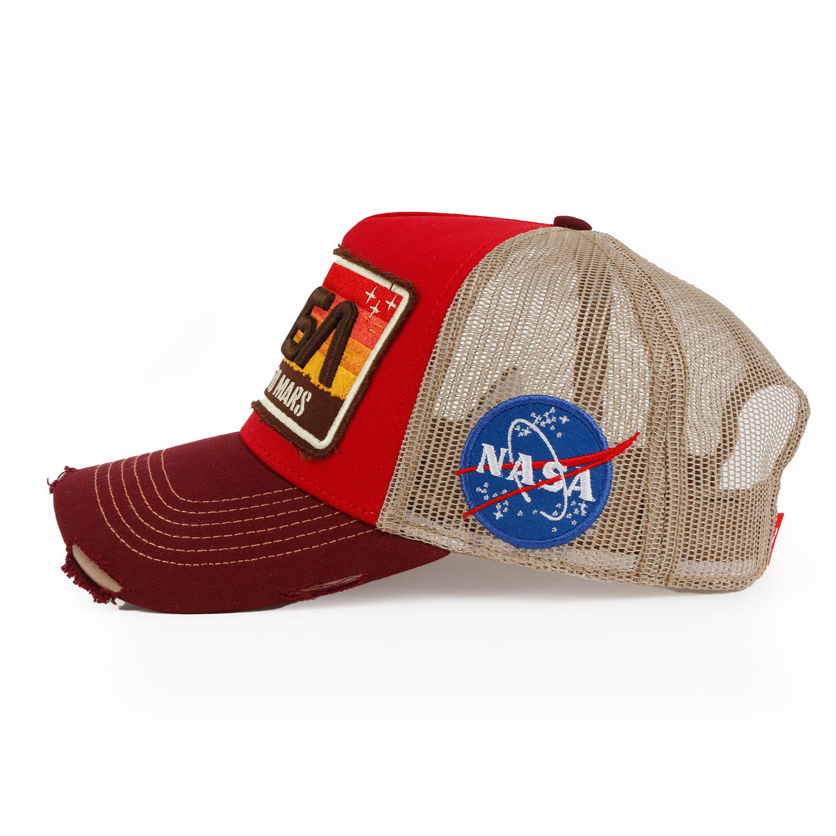 ililily PREMIUM NASA Mission Rectangle Patch Embroidery Structured Baseball Cap