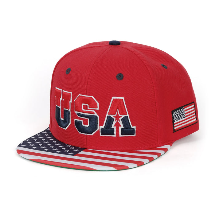 ililily United States Of America USA Flag Embroidery Trucker Hat Baseball Cap