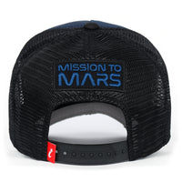 ililily PREMIUM NASA Mars Mission Embroidered Distressed Trucker Cap
