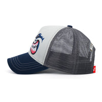 ililily PREMIUM Wolf Mascot Embroidery Trucker Hat Mesh Back Baseball Cap