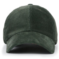 ililily Cotton Corduroy Dad Hat Vintage Casual Baseball Cap W/ Colorful Plaid