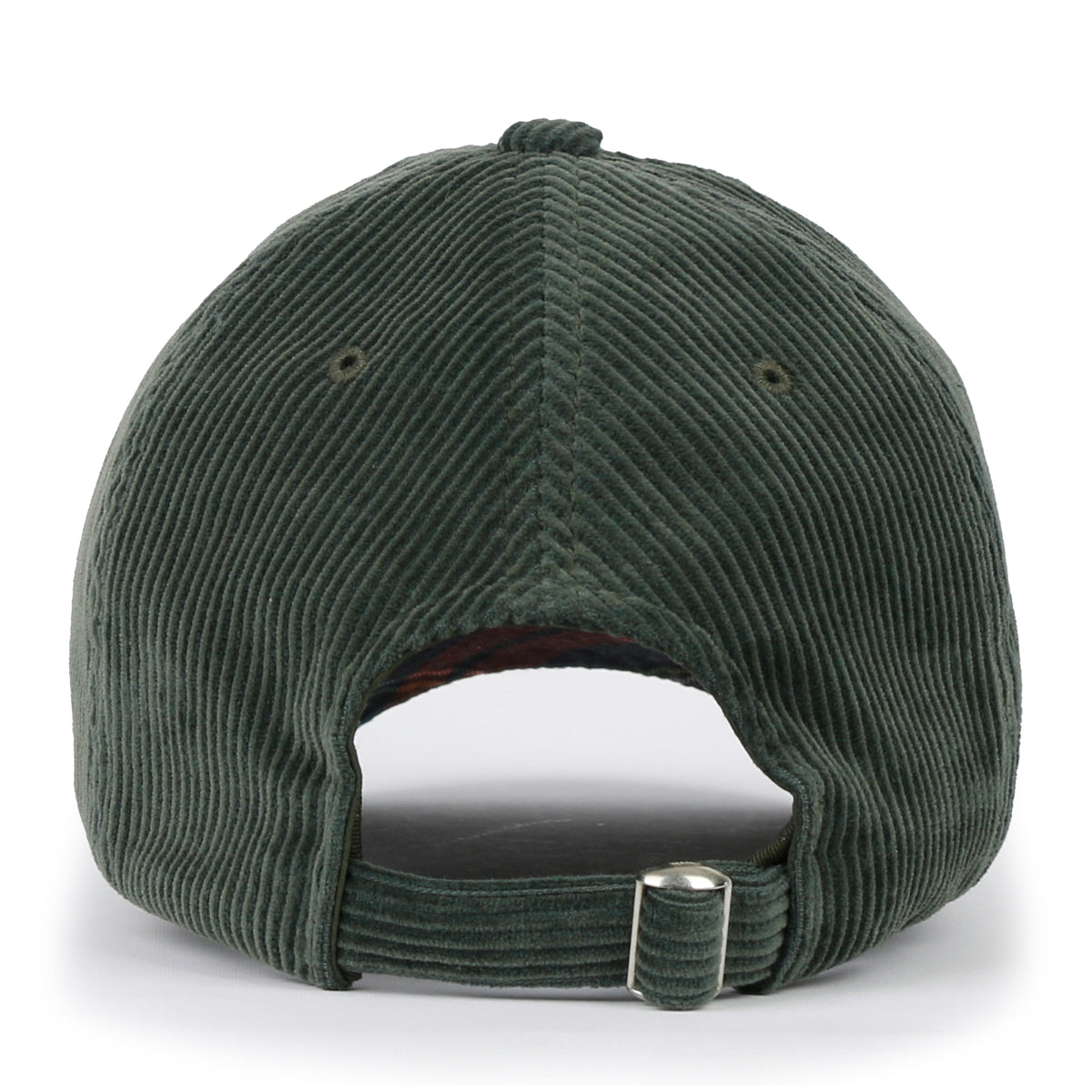 ililily Cotton Corduroy Dad Hat Vintage Casual Baseball Cap W/ Colorful Plaid