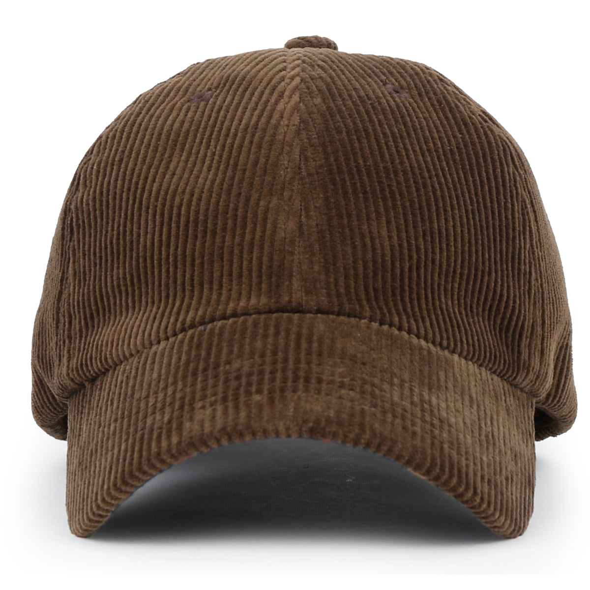 ililily Cotton Corduroy Dad Hat Vintage Casual Baseball Cap W/ Colorful Plaid