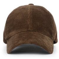 ililily Cotton Corduroy Dad Hat Vintage Casual Baseball Cap W/ Colorful Plaid