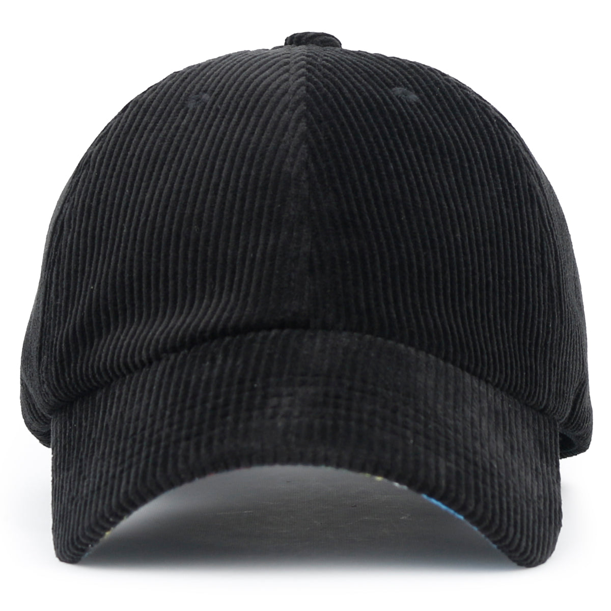 ililily Cotton Corduroy Dad Hat Vintage Casual Baseball Cap W/ Colorful Plaid
