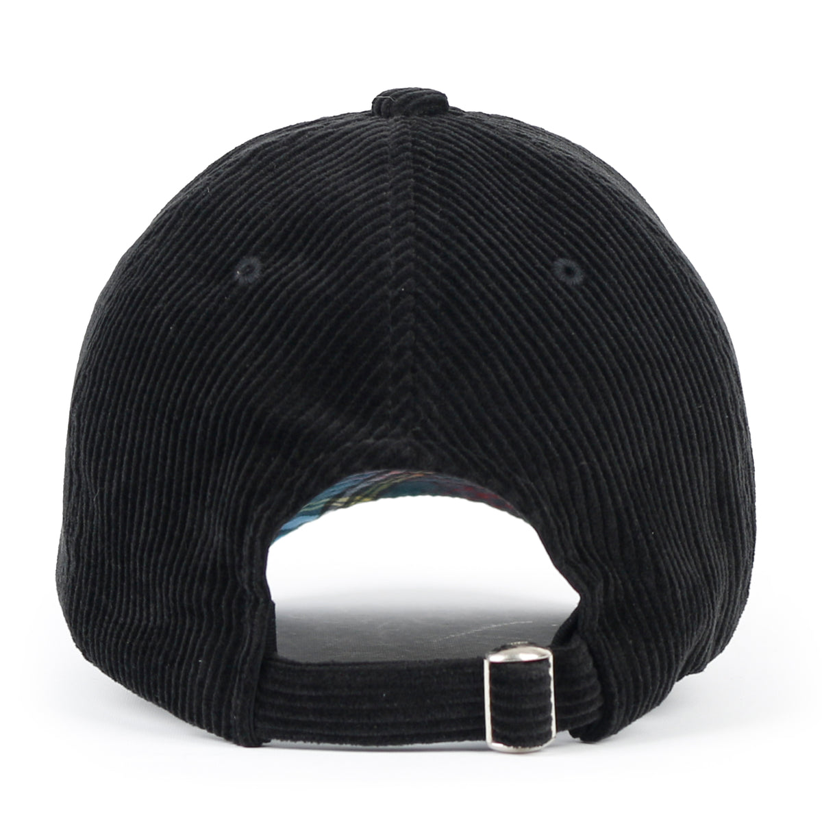 ililily Cotton Corduroy Dad Hat Vintage Casual Baseball Cap W/ Colorful Plaid