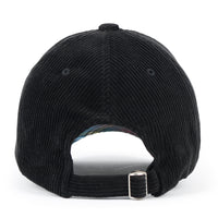 ililily Cotton Corduroy Dad Hat Vintage Casual Baseball Cap W/ Colorful Plaid