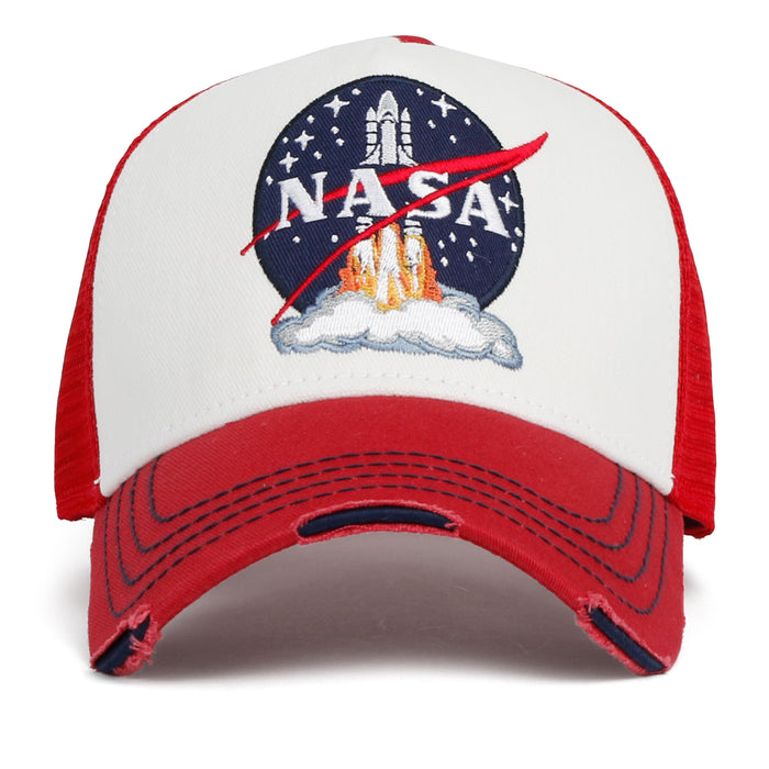 ililily PREMIUM NASA Space Shuttle Launch Embroidered Patch High Profile Trucker