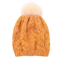 ililily Mixed Color Slouchy Soft Beanie Pompom Ribbed Knit Skully Winter Hat