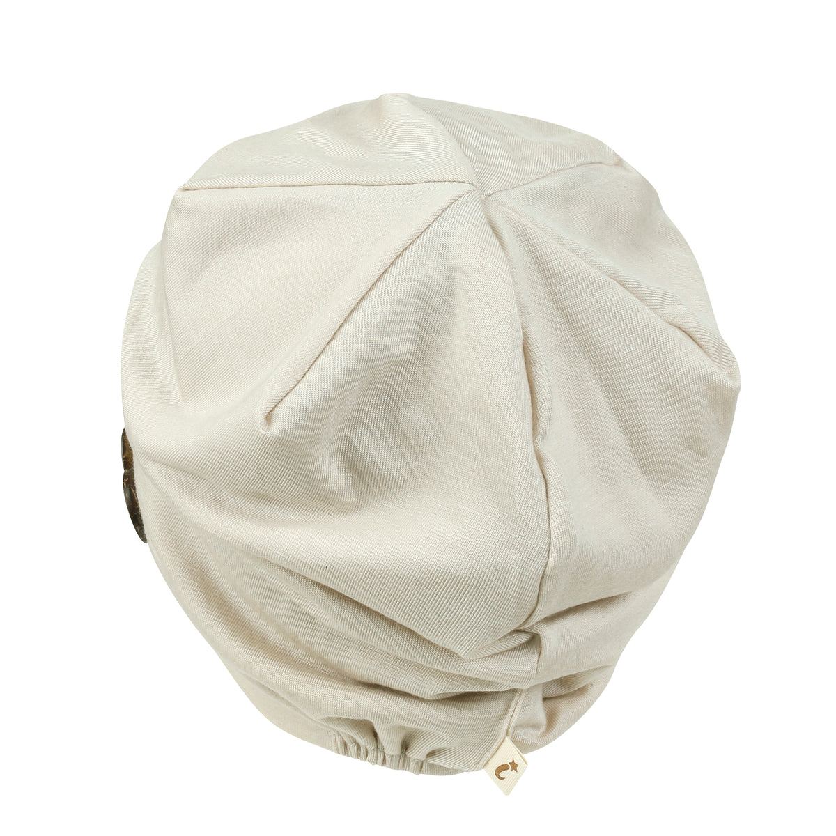 ililily TENCEL™Lyocell Flower Trim Beanie Ultra Soft Stretchable Head Cover Hat