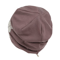ililily Tencel Lyocell Flower Lace Motif Chemo Beanie Soft Head Cover Sleep Hat