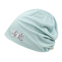 ililily Tencel Lyocell Ribbon Spangle Motif Chemo Beanie Soft Smooth Sleep Hat