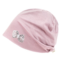 ililily Tencel Lyocell Ribbon Spangle Motif Chemo Beanie Soft Smooth Sleep Hat