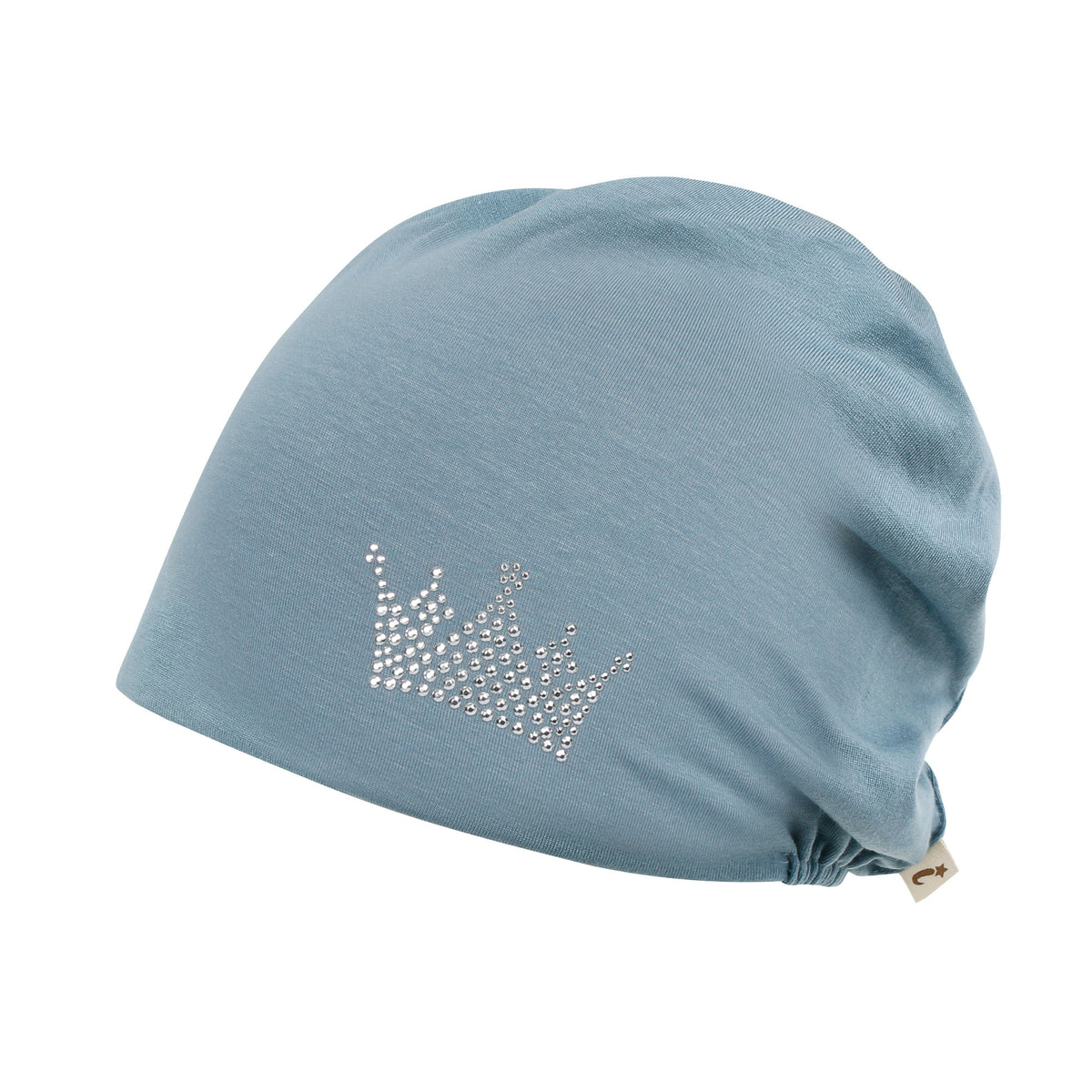 ililily Tencel Lyocell Crown Rhinestone Chemo Beanie Ultra Soft Head Sleep Hat