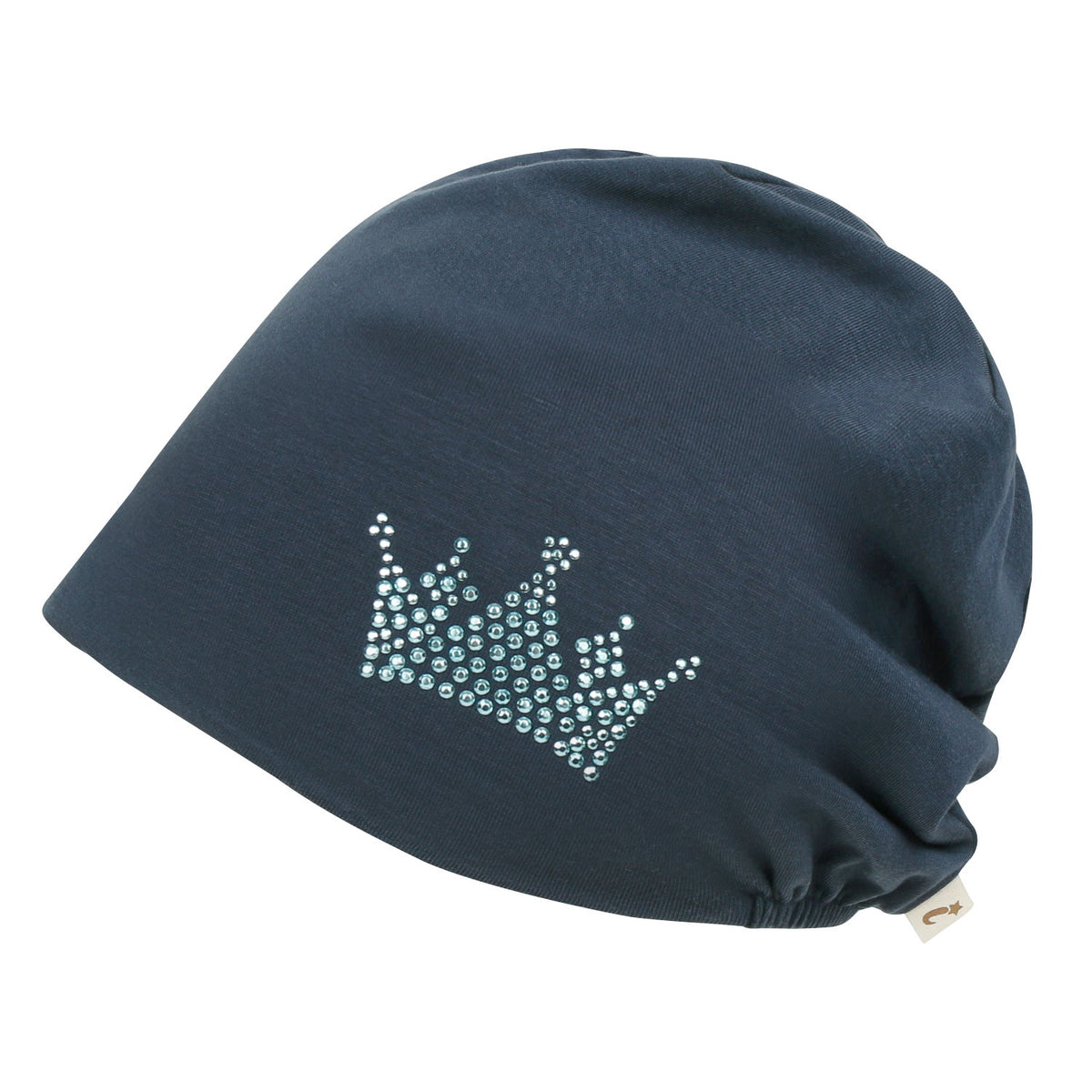 ililily Tencel Lyocell Crown Rhinestone Chemo Beanie Ultra Soft Head Sleep Hat