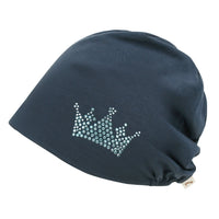 ililily Tencel Lyocell Crown Rhinestone Chemo Beanie Ultra Soft Head Sleep Hat
