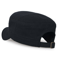 ililily Large Size Solid Color Military Army Hat Wool-blend Vintage Cadet Cap