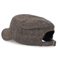 ililily Large Size Solid Color Military Army Hat Wool-blend Vintage Cadet Cap