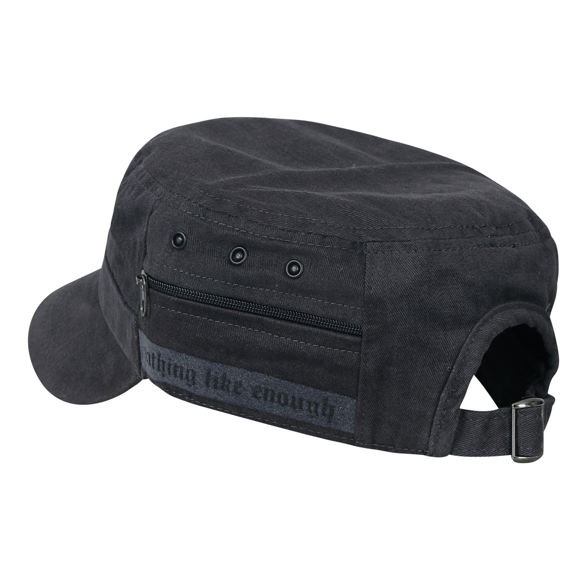 ililily Solid Color Military Army Hat Soft Cotton Adjustable Strap Cadet Cap