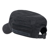 ililily Solid Color Military Army Hat Soft Cotton Adjustable Strap Cadet Cap