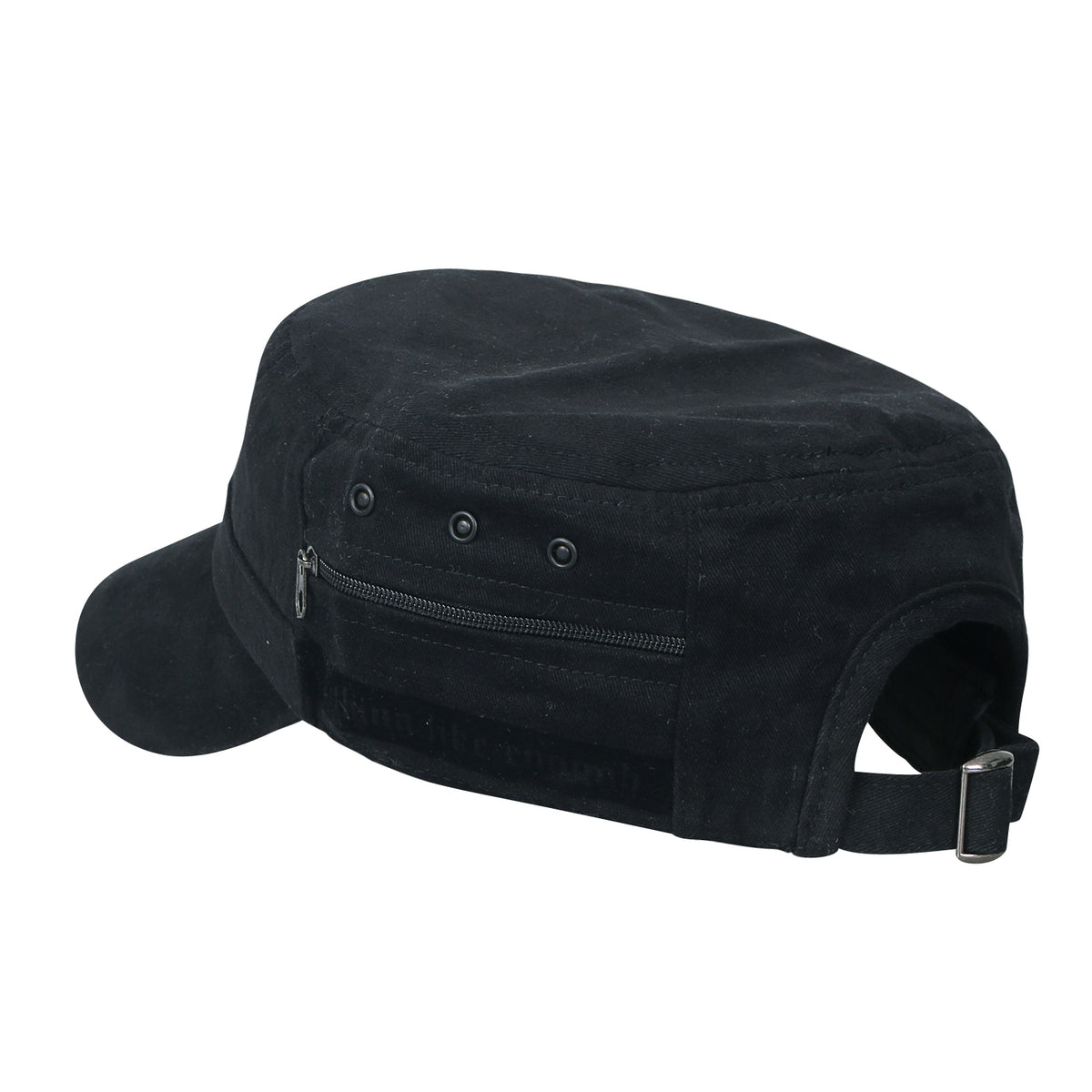ililily Solid Color Military Army Hat Soft Cotton Adjustable Strap Cadet Cap