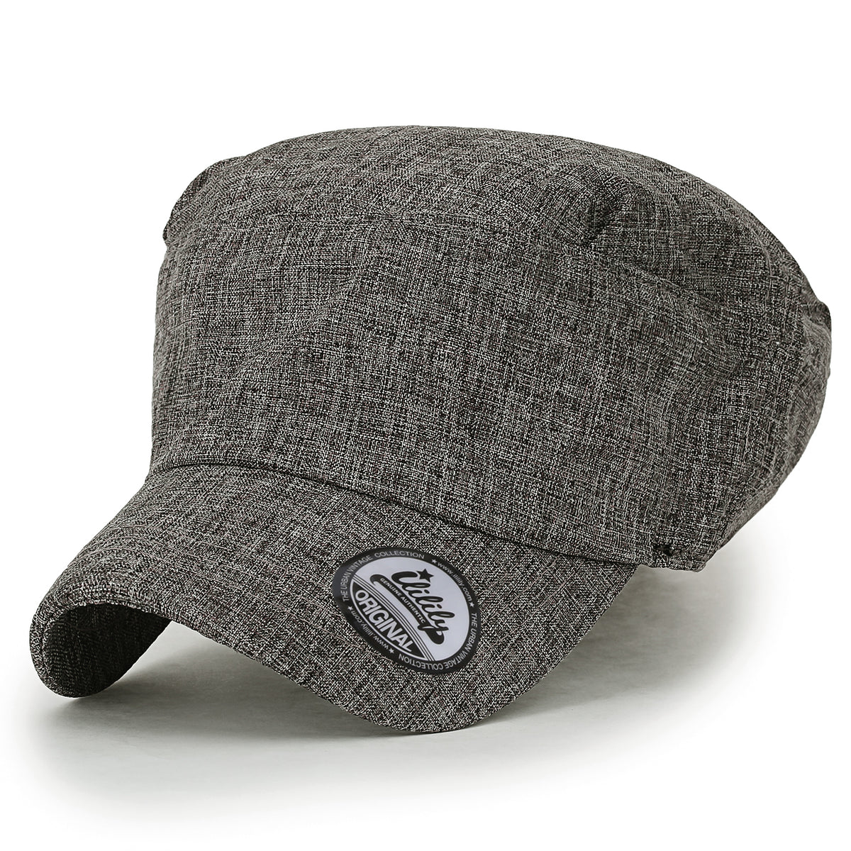 ililily Mixed Color Military Army Hat Casual Front Tuck Cotton Cadet Cap